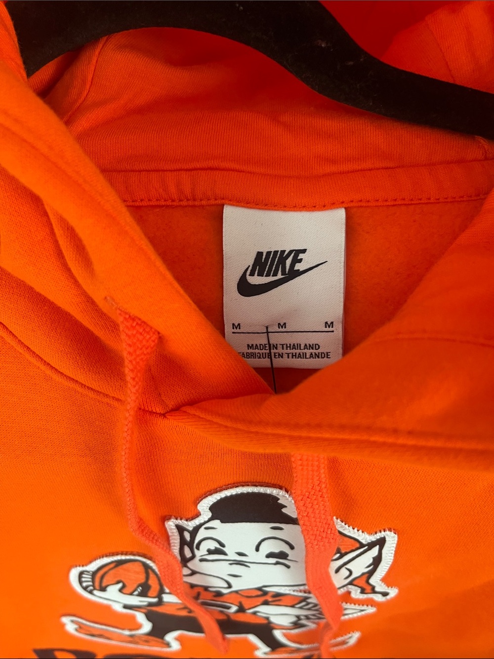 Nike Orange Browns Logo Hoodie - Picture 3 of 4